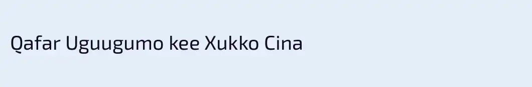 Qafar Uguugumo kee Xukko Cina